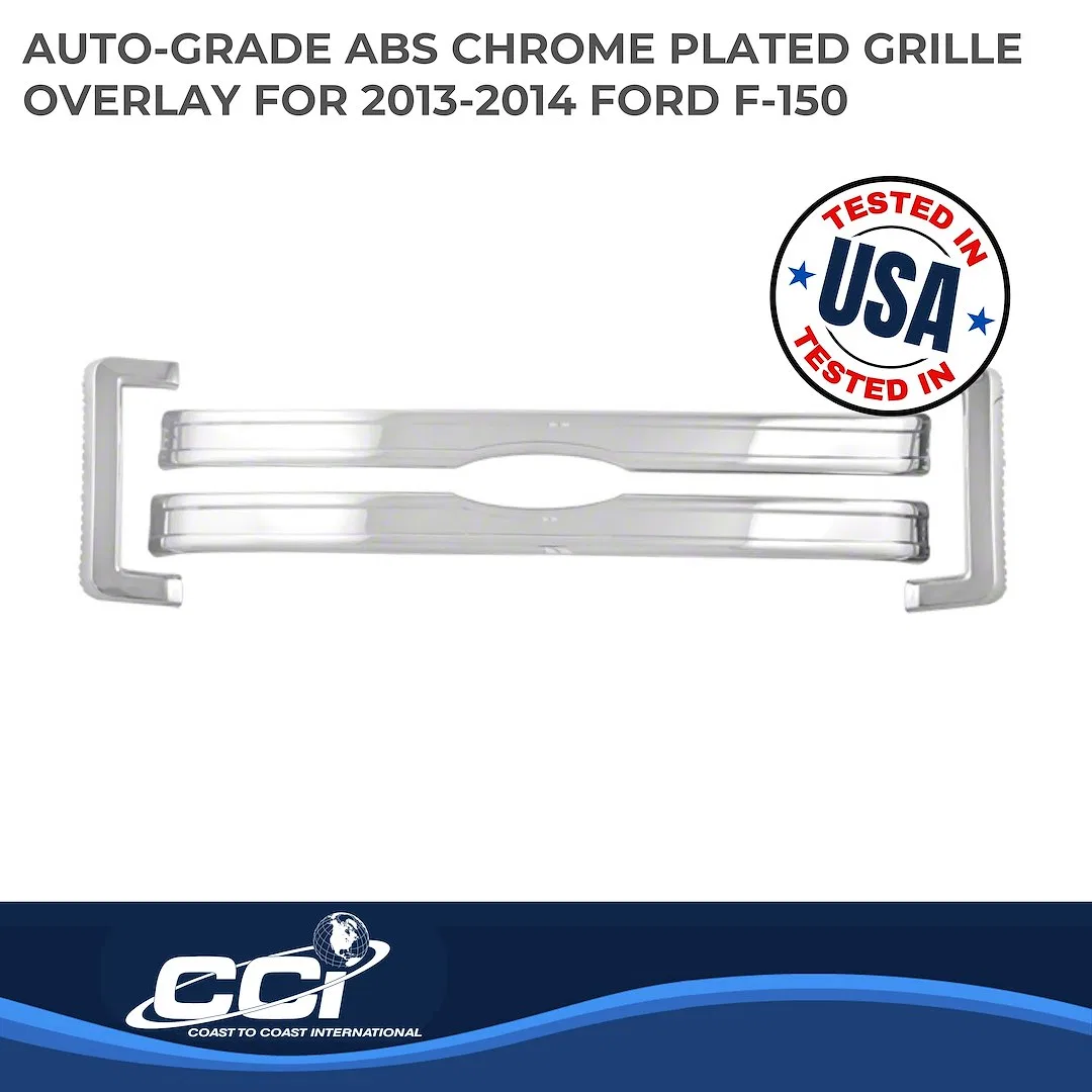 IWCGI113 – COAST2COAST Grille Insert, Overlay Bar Style 4 Piece With Emblem Cutout Chrome Plated ABS - view 3